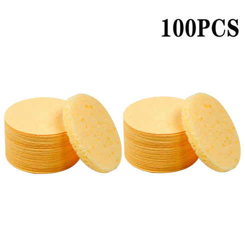 Compress Face Wash Puff - Natural Wood Pulp Sponge