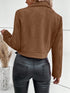 Faux Suede Biker Jacket with Zipper Detail