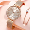 Elegant Rose Gold Heart Dial Watch for Women Waterproof Luxury