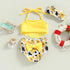 Toddler Girls 3 Piece Strawberry Print Bikini Set