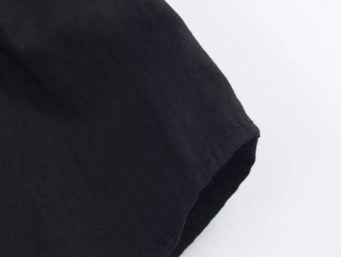 Oversized Black Poplin Shirt for Women