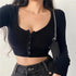 Tie Dye Long Sleeve T-Shirt in Black