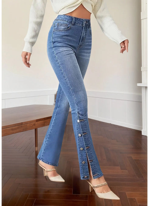 Women's Vintage Flared Denim Trousers