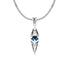 Stylish Blue Stone Geometric Pendant Necklace