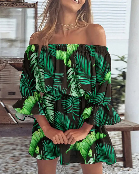 Women’s Off Shoulder Floral Blouse - Boho Summer Top