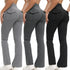 Women's High Waisted Flared Yoga Pants with Pockets