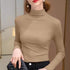 Women's Turtleneck Long Sleeve Ribbed Top