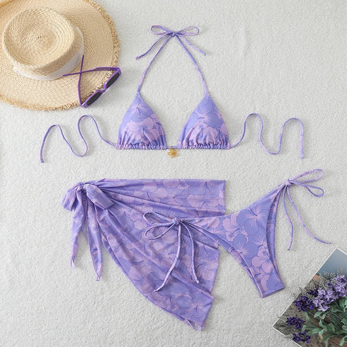 Floral Print Micro Bikini Set for Women