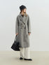 Stylish Women's Petite Wool Overcoat with Suit Lapel