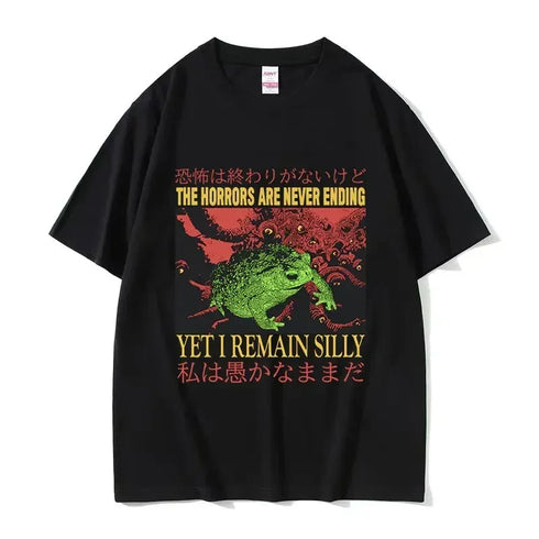 Japanese Evolve Into Crab Funny Graphic T Shirt Women Retro Fashion T-shirts Oversized T-shirt Streetwear Vintage puls size Y2K
