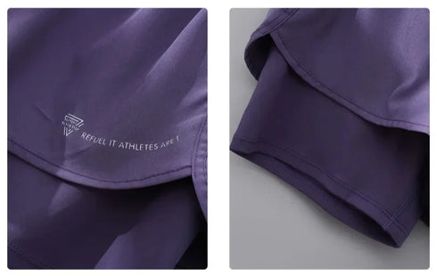 High Waist 2 in 1 Yoga Shorts for Women