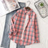 Elegant Women's Plaid Shirt 2025 New Ladies Large Size Casual Loose Lapel Long Sleeve Blouse&Tops Female Lapel Checked Clothing