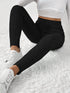 Stylish Ribbed Knitted Base Layer Leggings for Women