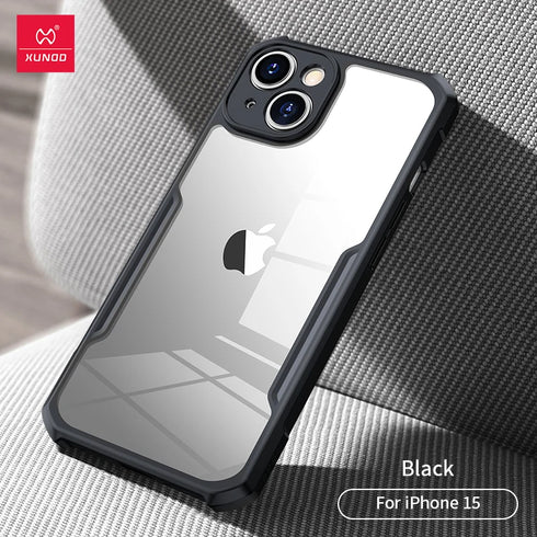 XUNDD Shockproof Transparent Case for iPhone 15 Pro Max