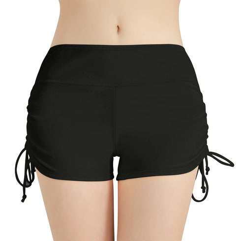 High Waist Adjustable Swim Shorts for Women