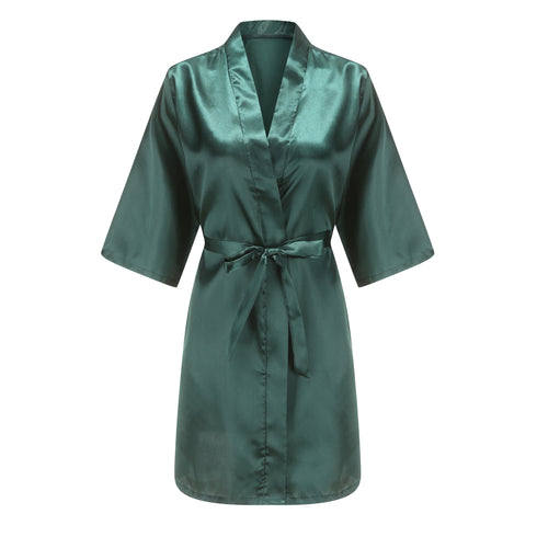 Bridesmaid Satin Robe with Belt - Plus Size Available