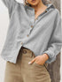 Women’s Vintage Oversized Button-Up Blouse