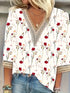 Plus Size Elegant Long Sleeve Loose Blouse