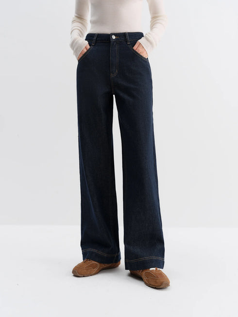 FSLE High Waist Wide Leg Jeans for Women