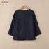 2025 ZANZEA Autumn Blouse Women V Neck Long Sleeve Tops Casual Solid Loose Shirt Female OL Work Blouses Retro Tunic Blusas Mujer