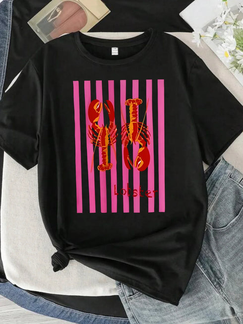 Printed Short Sleeve T-Shirt for Summer