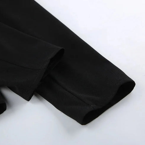 Elegant Black Blazer with Gold Buttons