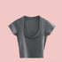 Summer Slim U-Neck Crop Top for Women