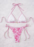 Floral Print Triangle Bikini Set with Brazilian Bottoms