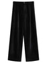 FSLE High-Waisted Straight-Leg Knit Trousers