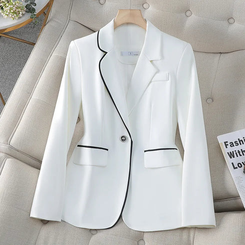 Plus Size Women's Luxury Blazer in White