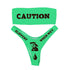 Women's Caution Print Two-Piece Bikini Set