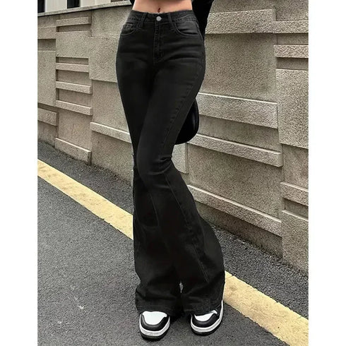 Vintage High Waist Flare Jeans for Women
