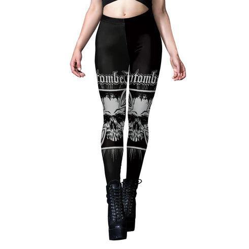 Gothic Steampunk Print Leggings for Women