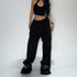 Y2K Grey Casual Wide Leg Cargo Pants