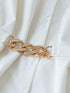 French-Inspired Cinched Waist Blouse in White