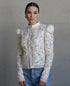 White Lace Hollow Out Blouse for Women