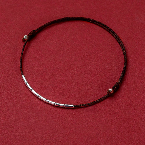 Lucky Bamboo Handmade Braided Red String Bracelet for Protection Adjustable Gift for Couples and Friends