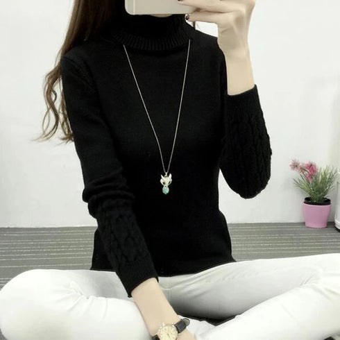 Women's Turtleneck Knitted Sweater