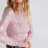Women’s Sequined Long Sleeve Crop Top
