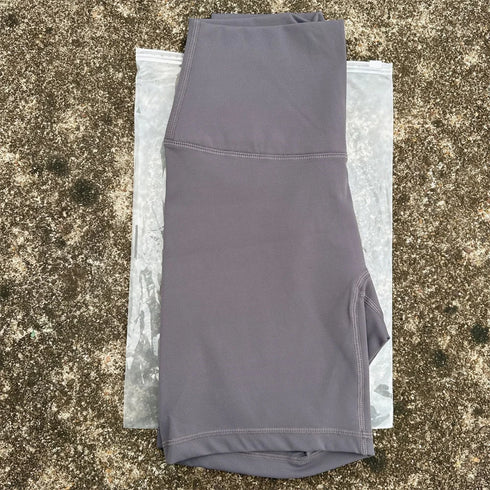Solid Colour High Waist Yoga Shorts for Women