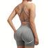 Criss Cross Backless Cami Sports Romper
