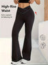Women's High-Waisted Crossover Flare Yoga Pants