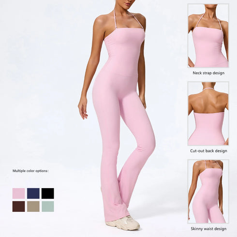 Sleeveless Yoga Bodysuit Gym Set for Women