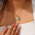 Tarnish Free Colourful Tarot Necklace with Celestial Design