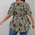Plus Size V-Neck Short-Sleeved Casual Top