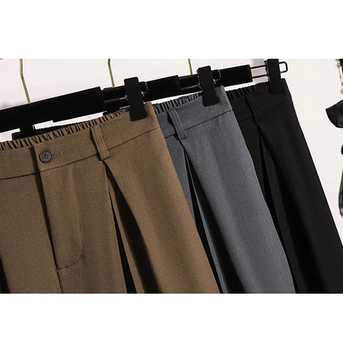 Plus Size Wide Leg Trousers for Women - Autumn 2024