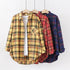 Plaid Flannel Shirt for Women - Casual Long Sleeve Top