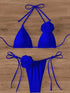 Floral Bandeau Thong Bikini Set for Women