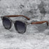Sunglasses for Men Women's Trendy Retro Wood Grain Polarized Eyewear for Outdoor Cycling and Street Photography