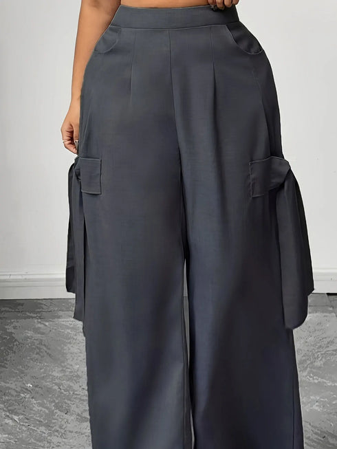Graphite Gray Women's Oversized Casual Pants